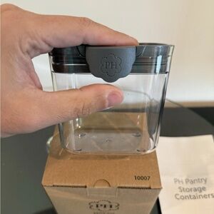 Princess House Clear Container with Black Lid